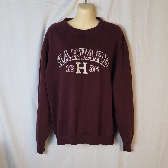 Champion Tops - Champion Red Crewneck "Harvard" Sweater with Collegiate Style